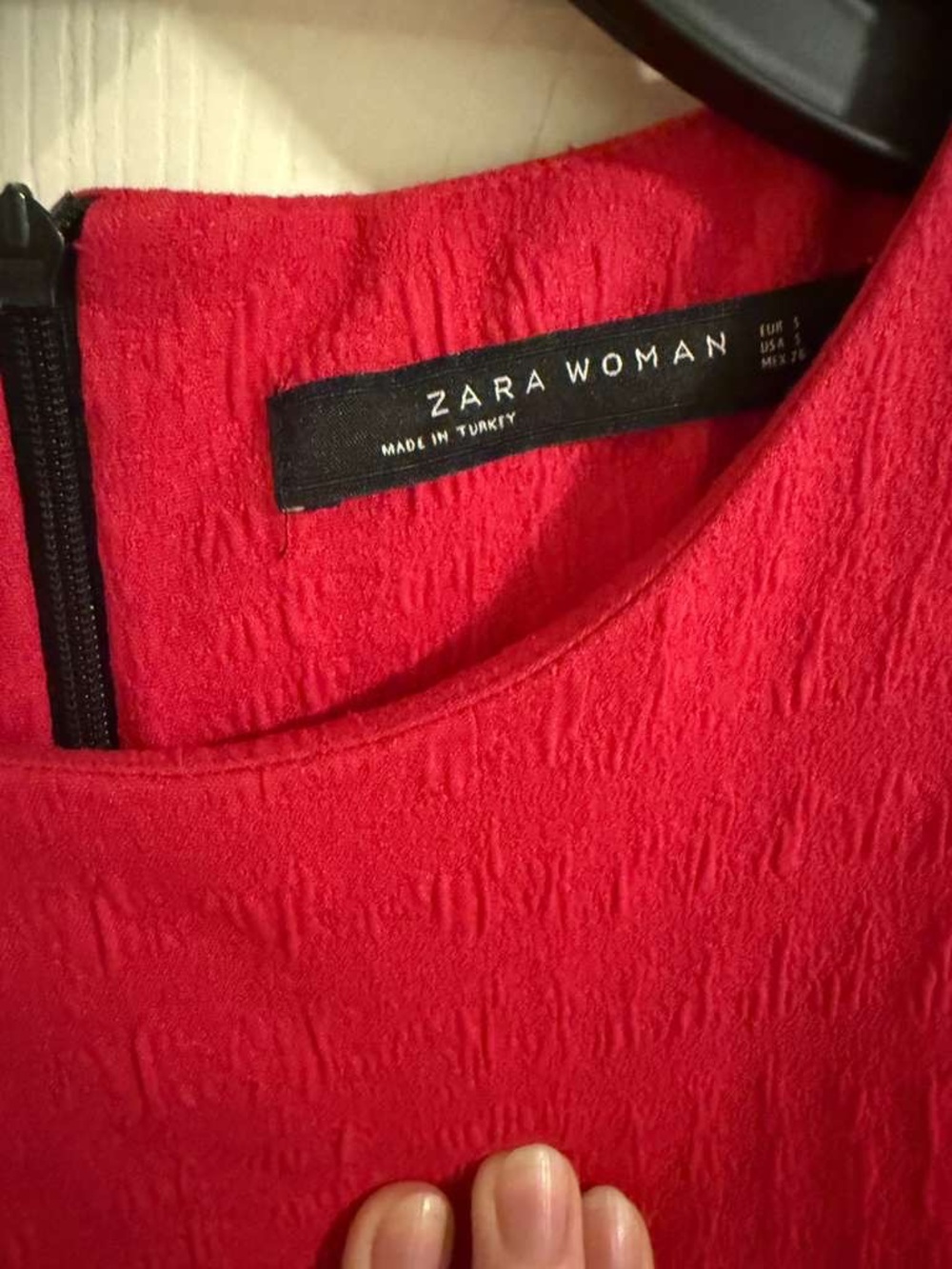 Bright Pink Women's Shift Dress with Bell Sleeves - Picture 5 of 5